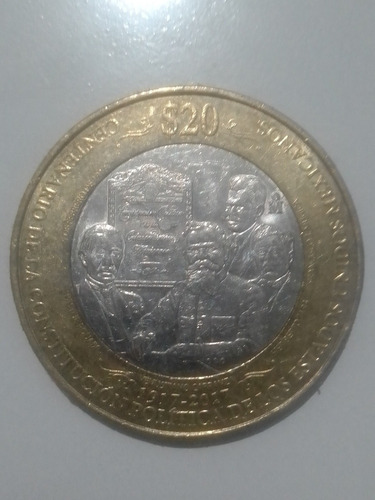 Moneda 20 Pesos 100 Años Constitución Política Mexicana1917 