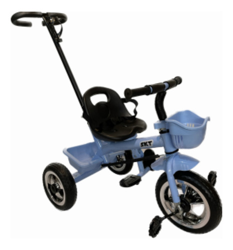 Triciclo Latapy C/ Manija 2 Canastos 4033 Azul Claro