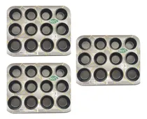 Comprar Jogo 3 Formas De Cupcakes Antiaderente 12 Cavidades