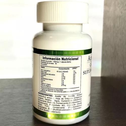 ACEITE DE OREGANO 1500MG CAPSULAS BLANDAS X50 FARBIOPHARMA – El Arbolito