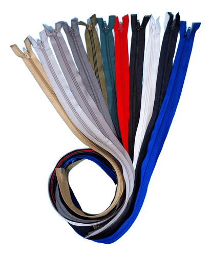 Cierres Desmontables 85cm Poliester 5mm X 100unid Azul Francia
