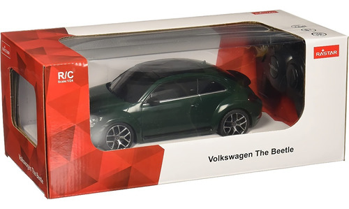 Vehículo R/c Beetle Escala 1:24 Rastar Con Luces Color Verde Oscuro