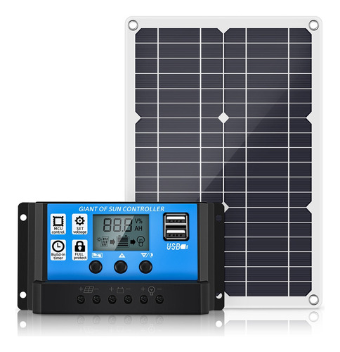 Kit De Panel Solar De 180 W, Cargador De Batería De 12 V Con