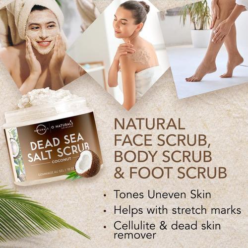 Scrub O Naturals Óleo De Coco Esfoliante E Sal Do Mar Morto