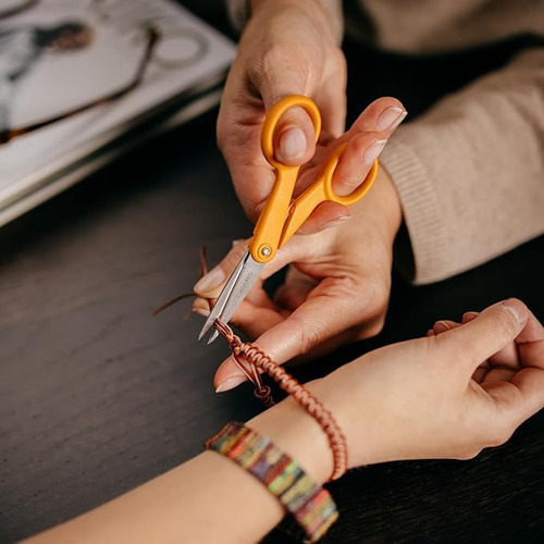 Scissors Fiskars Premier No. 5 Micro-tip Orange-handled