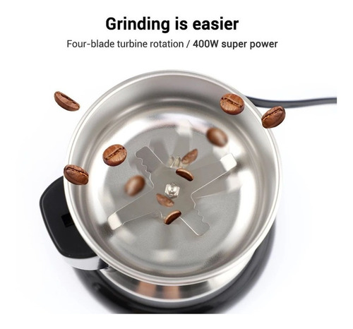 Imagen 5 de 6 de Molinillo Eléctrico De Café Granos Semillas Cereales 400w Mx