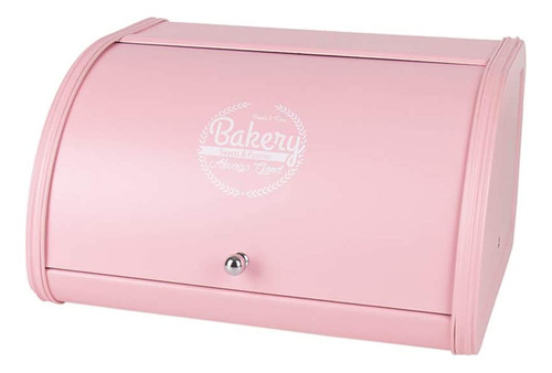 X458 Pink Metal Bread Box\/bin\/kitchen Storage Convesers Co