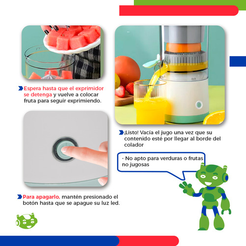 Exprimidor Eléctrico Exprimidor De Frutas Generic I Blanco