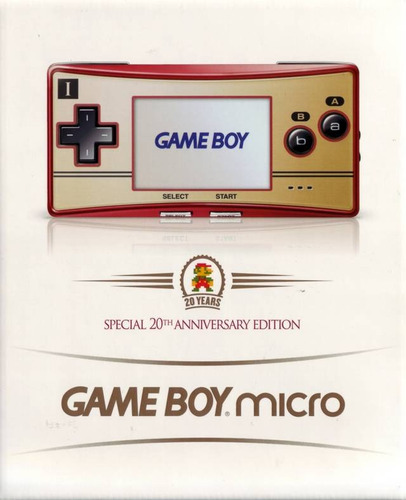 Nintendo Gameboy Advance Micro Edicion Especial 20 Años Gba