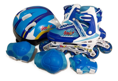 Set De Patines, Casco Y Protecciones Infantiles + Regalo