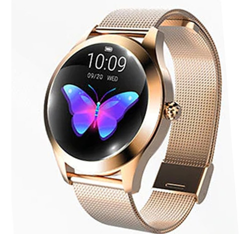 Relógio Inteligente Feminino Smartwatch Rosa-dourado Kw10