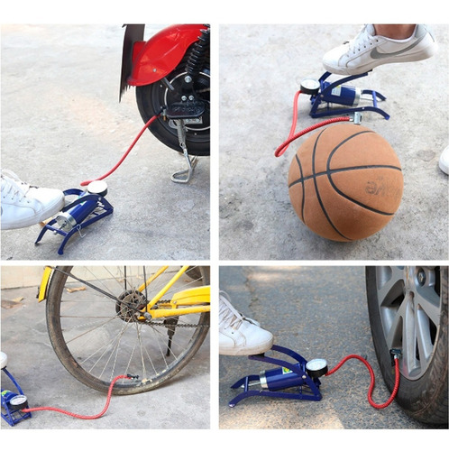 Inflador De Pie Pelotas Motos Bicicletas Con Tanque
