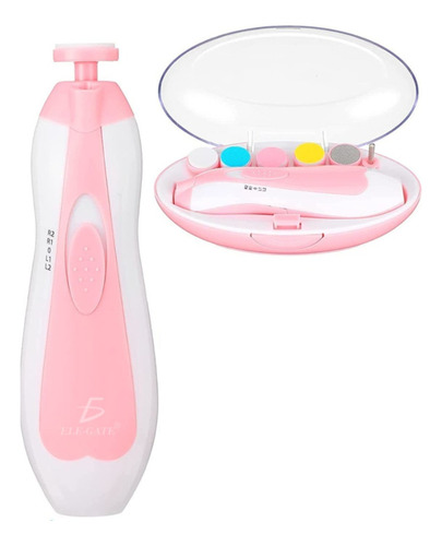 Cortaúñas Eléctrico Para Bebé Y Adulto 6 En 1 Color Rosa