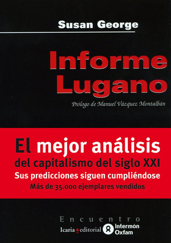 Informe Lugano, De George, Susan. Editorial Icaria Editorial, Tapa Blanda En Español