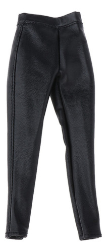 1: 6 Pantalones Negro De Cuero Femeninos De Accesorio Ropa