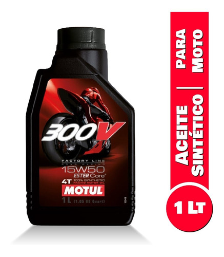 Aceite Sintético Para Moto 15w50 Motul 300 V Fl Road Racing 