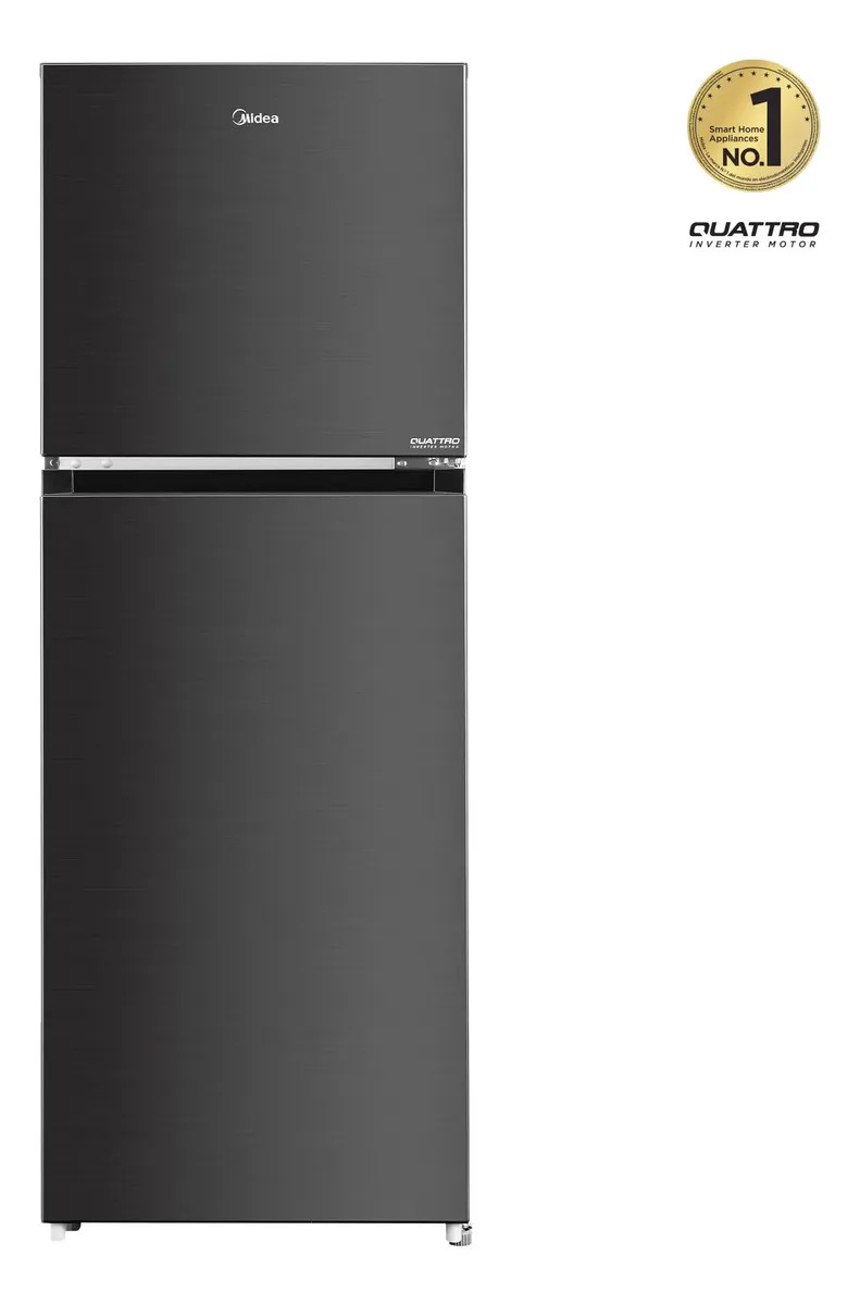 Refrigerador Top Mount Midea Inverter Quattro Jazz Black 9 Pies Cúbicos