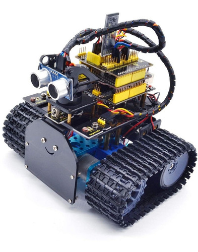 Kit P/ Armar Robot Mini Tank Keyestudio V2 Control App Color Azul