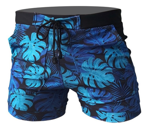 Sunga Bermuda Shorts Com Bolso Grigo Collection Blue Adam