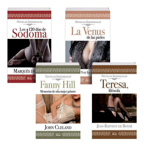 Colección Novelas Sensoriales Literatura Clásica Erótica X 4