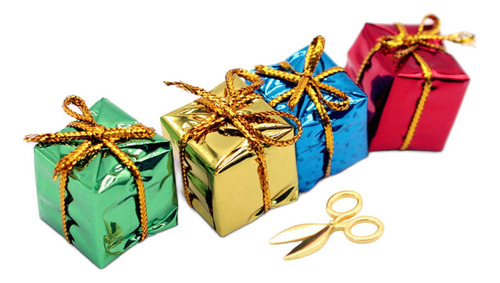 Mini Caja De Regalo Para Decoración De Casa De Muñecas,