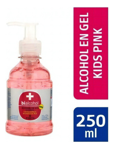 Alcohol gel Bialcohol Alcohol en Gel en botella fragancia a rosa con dosificador 250 ml 220 g