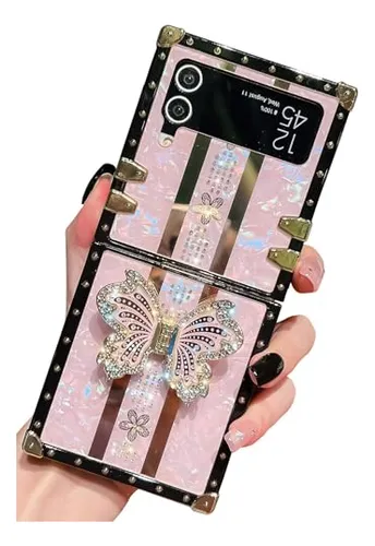 Funda Para Galaxy Z Flip 3/z Flip 4 Rosa 6.7puLG Flexible Sh