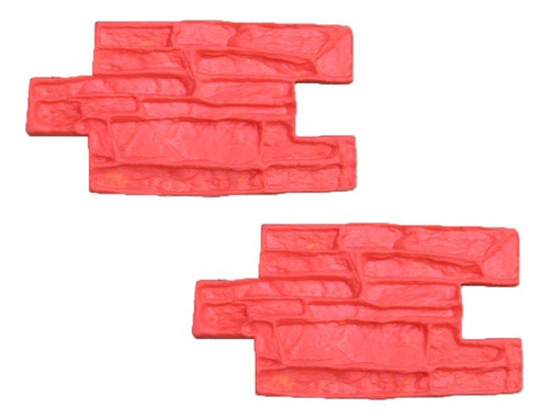 2x Molde Estampado Hormigón Muros Pisos 56x30cm Poliuretano