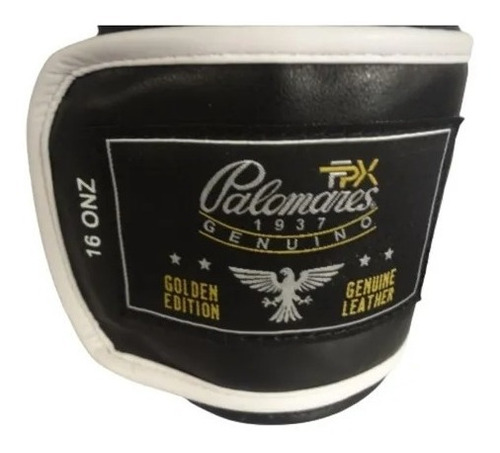 Guantes Box Piel Negro 12,14y16oz Palomares Genuino Fpx