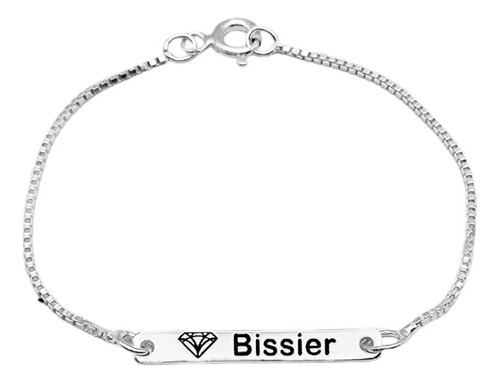 Pulsera Veneciana Personalizado Para Niño Plata 925