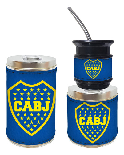 Set Matero 3 Piezas Amny Boca Juniors 2 Excelente Calidad
