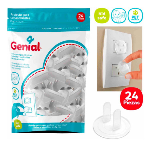 Protector Para Toma Corriente Genial De Bebé 24 Pcs