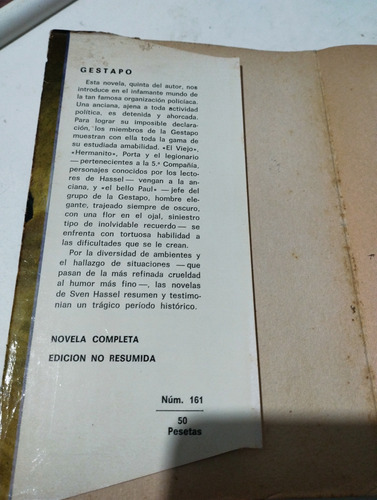 Sven Hassel Gestapo Libro (Usado)