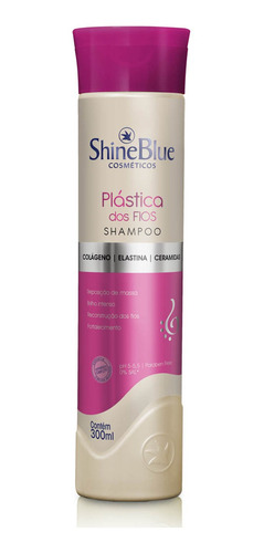 Shampoo Shine Blue Plastica Dos Fios 300ml