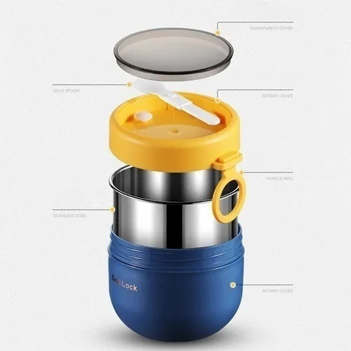 I Termo Fiambrera Para Comida, Cuchara, Recipiente Con A