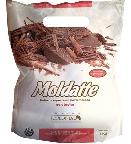 Baño De Repostería Colonial Moldatte Chocolate 1kg Sin Tacc