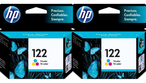 Cartuchos De Tinta Hp 122 Color Pack X2 Unidades Originales