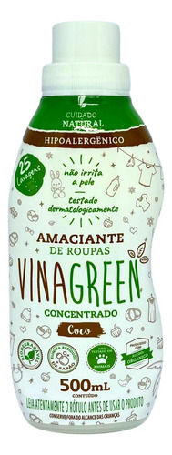 Amaciante De Roupas Vegano Vinagreen Coco 500 Ml