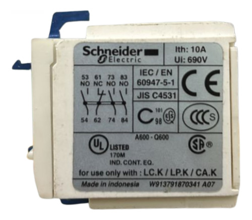 Contato Auxiliar 3na+1nf Tesys K La1kn31 Schneider