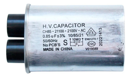 Mills Parts CH85 capacitor de alta tensão microondas 0.85uf 2100v