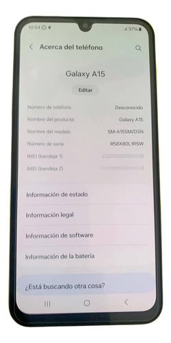Samsung Galaxy A15 128 Gb 6 Gb Ram Telcel Agua