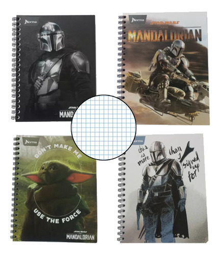 Pack 5 Cuaderno Starwars Norma Cuadro Chico 100h Prof Color Colores