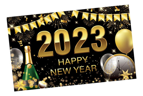 Banner De Feliz Ano Novo 2023 Pano De Fundo Jardim Estilof