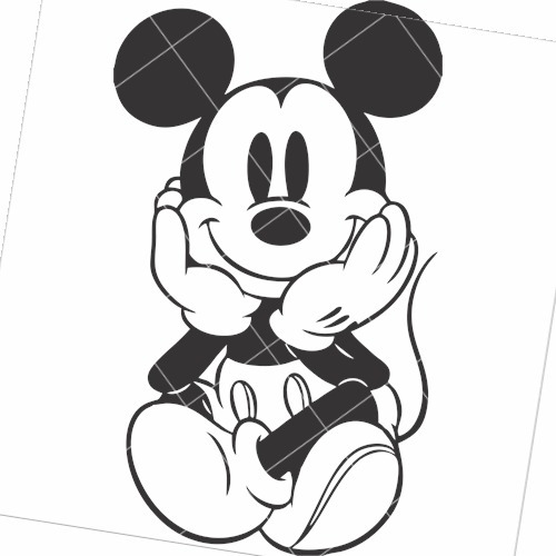 Mickey Mouse Sitting Vinilo Decorativo Fe-00148