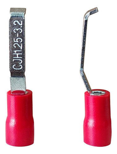 Terminal Punta Plana Con Gancho Cal 22-16 Awg 100 Pzs