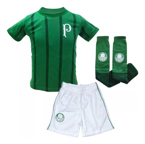 Uniforme Infantil Palmeiras Kit 3 Peças Oficial