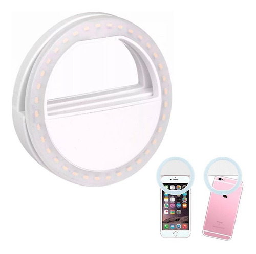 Aro Luz Led Selfies Celular Tablet Pc Linterna Anillo 8.5 Cm