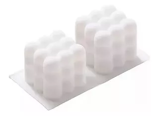 Molde De Silicona Cubo De Corazones X 2 Para Velas - Jabones