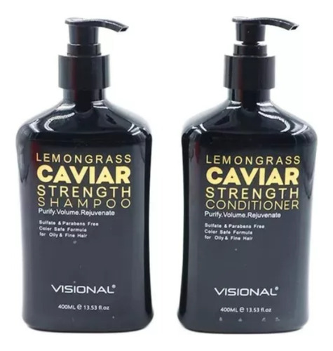 Kit: Shampoo + Acondicionador Caviar 400 Ml Visional Ny