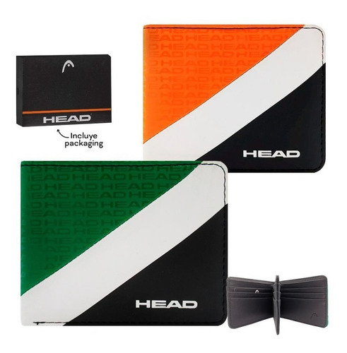 Imagen 2 de 6 de Billetera Hombre Head Original Eco Cuero Sintético Unisex